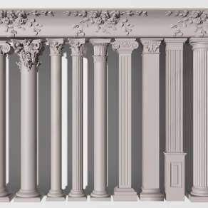 简欧柱子3D模型下载